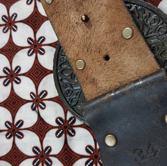 Boho Leather Belt - Picture 7 of 8